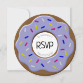 Invitation Donut pourpre Mlle Cette Fête Saupoudrer rond (Dos)