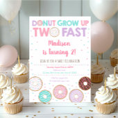 Invitation Donut rose deuxième anniversaire