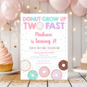 Invitation Donut rose deuxième anniversaire