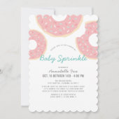 Invitation Donut rose Drive by Baby Sprinkle Douche (Devant)