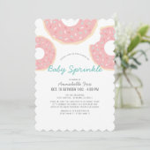 Invitation Donut rose Drive by Baby Sprinkle Douche (Debout devant)