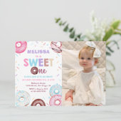 Invitation Donut Sweet One Donut 1er Anniversaire Photo (Debout devant)