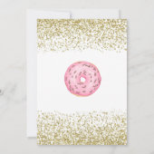 Invitation Donut Sweet One Gold Sprinkings 1er Anniversaire (Dos)
