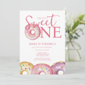 Invitation Donut Sweet Un 1er anniversaire (Debout devant)