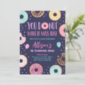 Invitation Donut veut manquer cette fille rose douce Annivers (Debout devant)