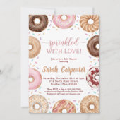 Invitation Donuts and Diapers Baby Shower Sprinkle Pastel (Devant)