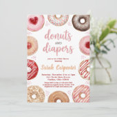 Invitation Donuts and Diapers Baby Shower Sprinkle Pastel (Debout devant)