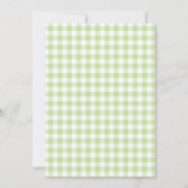 Invitation Donuts avec Papa Evénement scolaire Gingham vert (Dos)