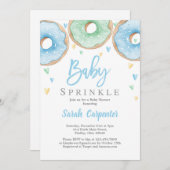 Invitation Donuts Baby shower garçon (Devant / Derrière)