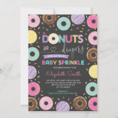Invitation Donuts & Diapeurs| Doucou doux saupoudré de bébé (Devant)