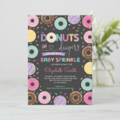 Invitation Donuts & Diapeurs| Doucou doux saupoudré de bébé (Debout devant)