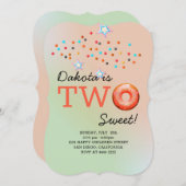 Invitation Donuts doux Anniversaire (Devant / Derrière)