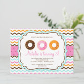 Invitation Donuts doux fête d'anniversaire (Debout devant)