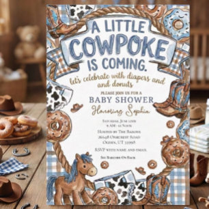 Invitation Donuts Et Couches Cowboy