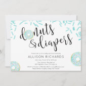 Invitation Donuts et couches garçon saupoudrer bébé (Devant)