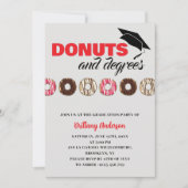 Invitation Donuts et Degrees Fun Graduation Party (Devant)