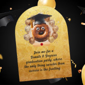 Invitation Donuts et Degrees Photo Graduation Party