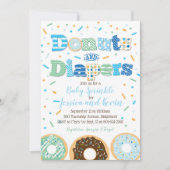Invitation Donuts et Diapeurs Bébé Garçon Sprinke ou douche (Devant)