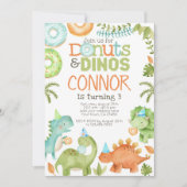 Invitation Donuts et dinos (Devant)