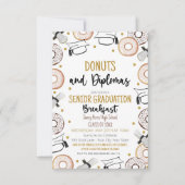 Invitation Donuts et Diplômes Célébration des diplômes (Devant)