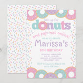 Invitation Donuts et Pajamas (Devant / Derrière)