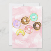 Invitation Donuts et plongeurs Baby shower de noix roses (Dos)