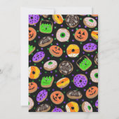 Invitation Donuts paillets confettis mignons cool Halloween (Dos)