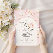 Invitation Donuts Pink Two Sweet 2nd Birthday