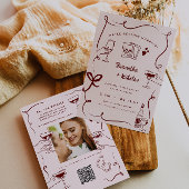 Invitation Doodart rétro lunaire | MARIAGE