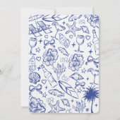 Invitation Doodle 40 Tendu À La Main Est Un Anniversaire De P (Dos)