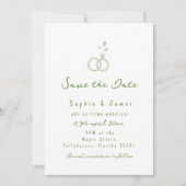 Invitation Doodle Boho photo Mariage élégant simple (Devant)