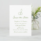Invitation Doodle Boho photo Mariage élégant simple (Debout devant)