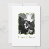 Invitation Doodle Boho photo Mariage élégant simple (Dos)