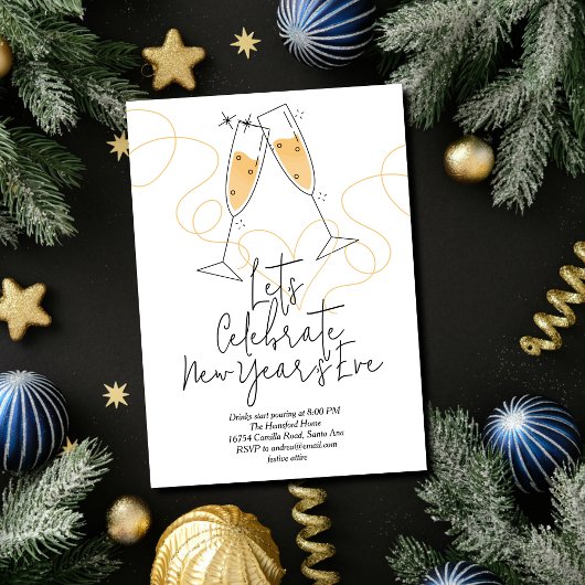 Invitation Doodle Celebration New Year's Eve