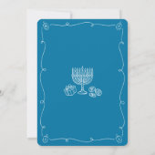 Invitation Doodle de joie de Latke de Hanukkah Lumière Fantai (Dos)