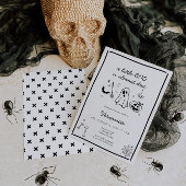 Invitation Doodle d'Halloween Baby shower neutre