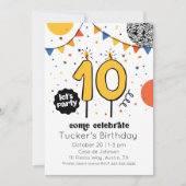 Invitation Doodle Dixième Anniversaire (Devant)