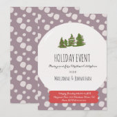 Invitation Doodle du Globe des neiges tiré à la main de Noël (Devant / Derrière)