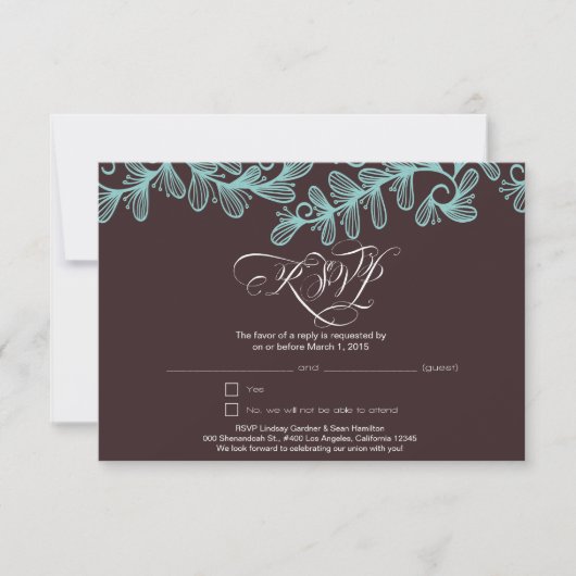 Invitation Doodle Feuille (Devant)