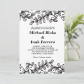 Invitation doodle feuille (Debout devant)