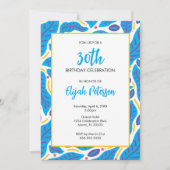 Invitation Doodle Feuille Tropical Colorful (Devant)