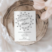 Invitation Doodle Hearts Frame Script Wedding