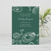 Invitation Doodle Illustrated Banquet Holiday Dinner Party (Debout devant)