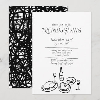 Invitation Doodle Illustration Friendsgiving