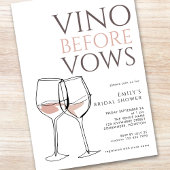 Invitation Doodle Illustration Vino Before Vows Bridal Shower