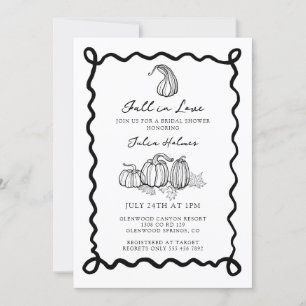 Invitation Doodle lunaire Fête des mariées de chute dans l'