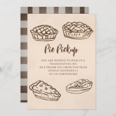 Invitation Doodle Main Drake Pie Pickup Thanksgiving (Devant / Derrière)