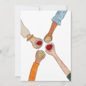 Invitation Doodle Main Levée Fantaisiste pour Thanksgiving Un (Dos)