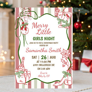 Invitation Doodle Manuscrit Bonne Nuit Les Petites Filles