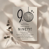 Invitation Doodle minimal 90e Disco Ball Anniversaire